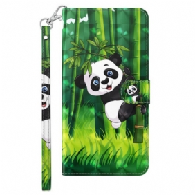 Kotelot iPhone 15 Plus Suojaketju Kuori 3d Bamboo Panda Hihnalla