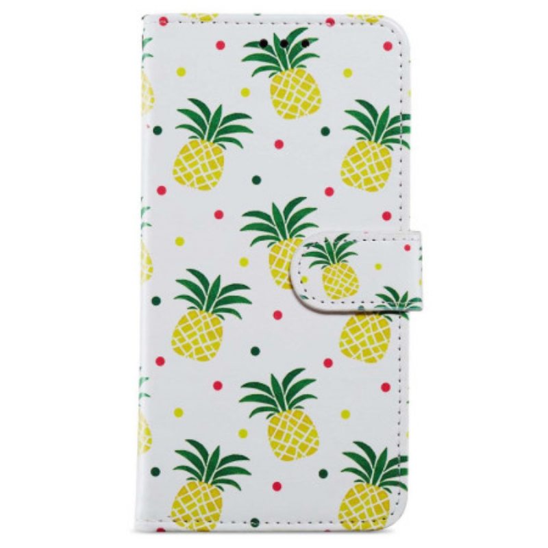 Kotelot iPhone 15 Plus Suojaketju Kuori Ananas Hihnalla