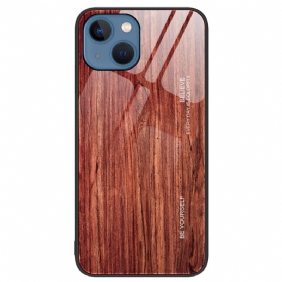 Kuori iPhone 15 Plus Tempered Glass Wood Design