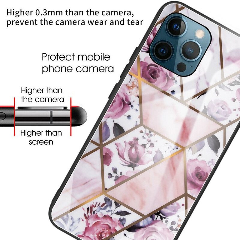 Case iPhone 13 Pro Max Geometria Marmori Karkaistu Lasi