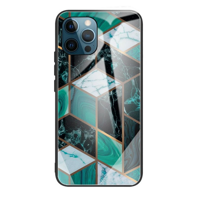 Case iPhone 13 Pro Max Geometria Marmori Karkaistu Lasi