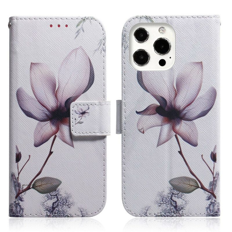 Kotelot iPhone 13 Pro Max Flower Dusty Pink