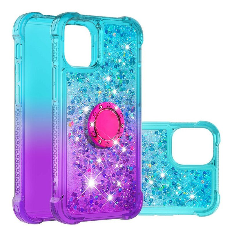 Kuori iPhone 13 Pro Max Glitter Ring-kiinnike