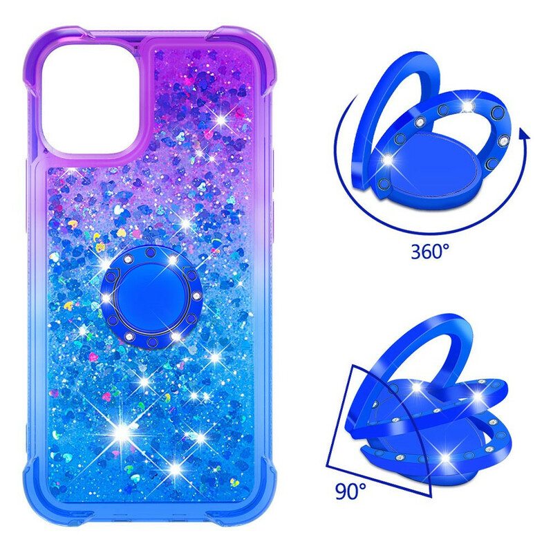 Kuori iPhone 13 Pro Max Glitter Ring-kiinnike