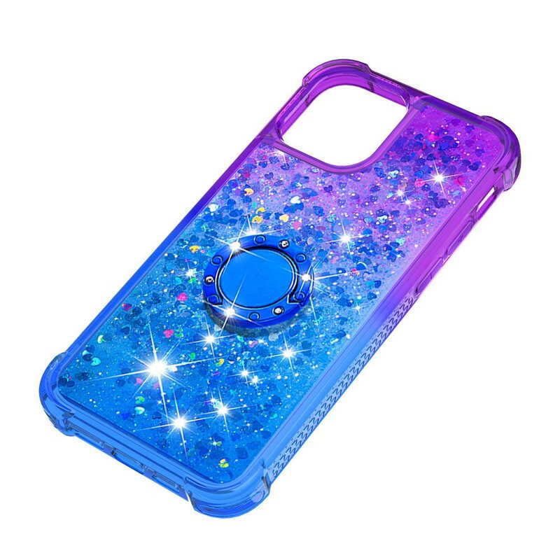 Kuori iPhone 13 Pro Max Glitter Ring-kiinnike