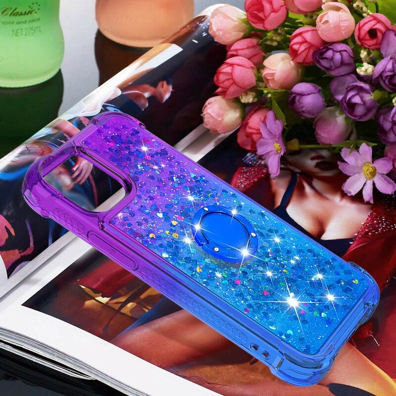 Kuori iPhone 13 Pro Max Glitter Ring-kiinnike