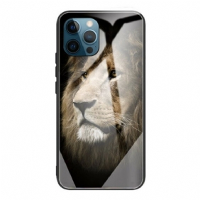 Kuori iPhone 13 Pro Max Lion Head Karkaistu Lasi