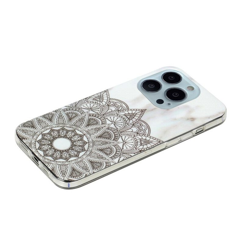 Kuori iPhone 13 Pro Max Marmoroitu Mandala