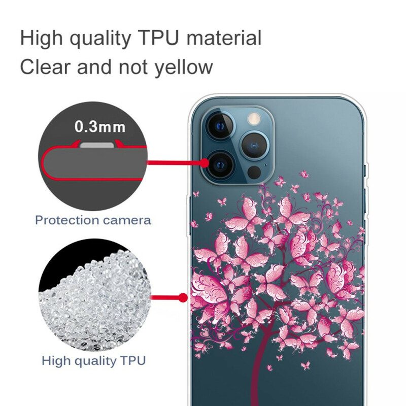 Kuori iPhone 13 Pro Max Pinkki Puun Latva