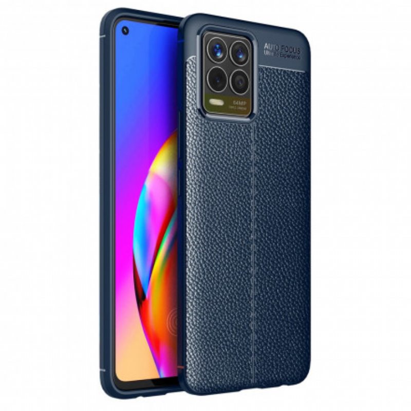 Case Realme 8 / 8 Pro Kaksilinjainen Litsi-nahkaefekti