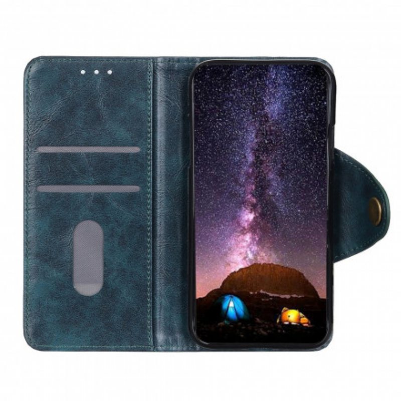 Flip Case Realme 8 / 8 Pro Kiiltävä Keinonahka Khazneh