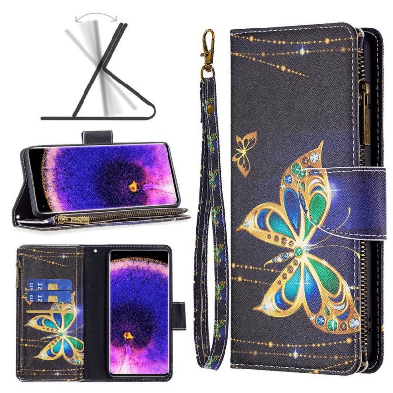 Kotelot Oppo Find X5 Lite Royal Butterfly Vetoketjullinen Pussi