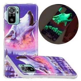 Case Xiaomi Redmi Note 10 / 10S Fluorescent Wolf -sarja