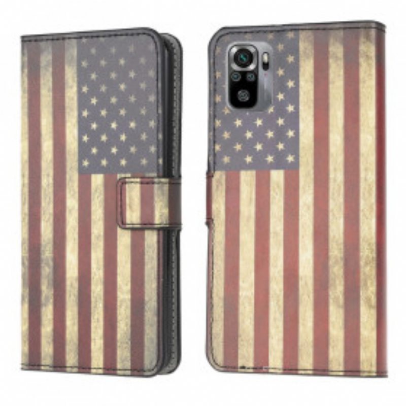 Flip Case Xiaomi Redmi Note 10 / 10S Amerikan Lippu