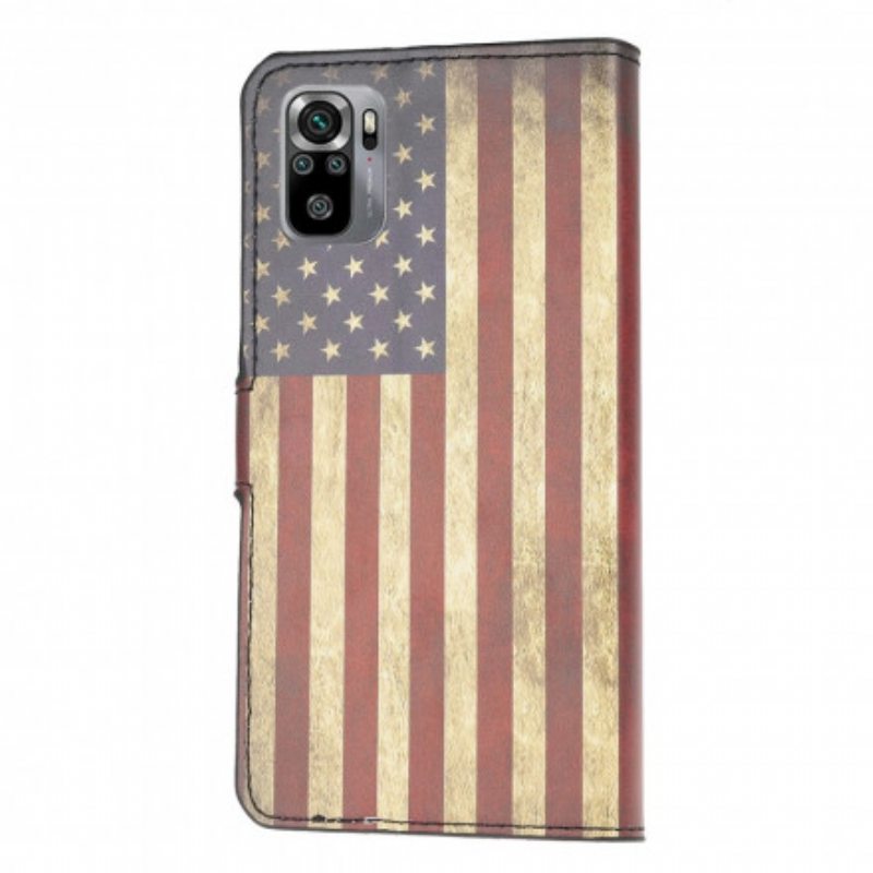 Flip Case Xiaomi Redmi Note 10 / 10S Amerikan Lippu