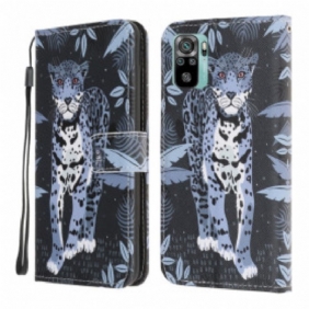 Kotelot Xiaomi Redmi Note 10 / 10S Suojaketju Kuori Strappy Leopard