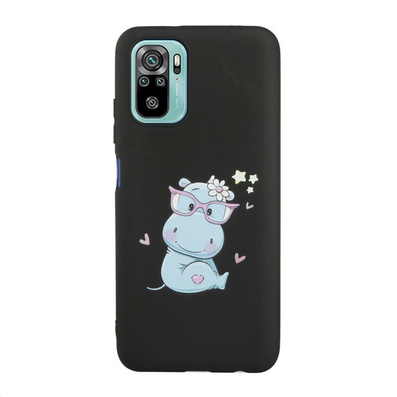 Kuori Xiaomi Redmi Note 10 / 10S Hippo Kiss Lanyardilla