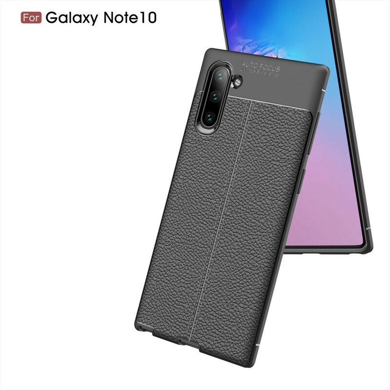 Kuori Samsung Galaxy Note 10 Kaksilinjainen Litsi-nahkaefekti