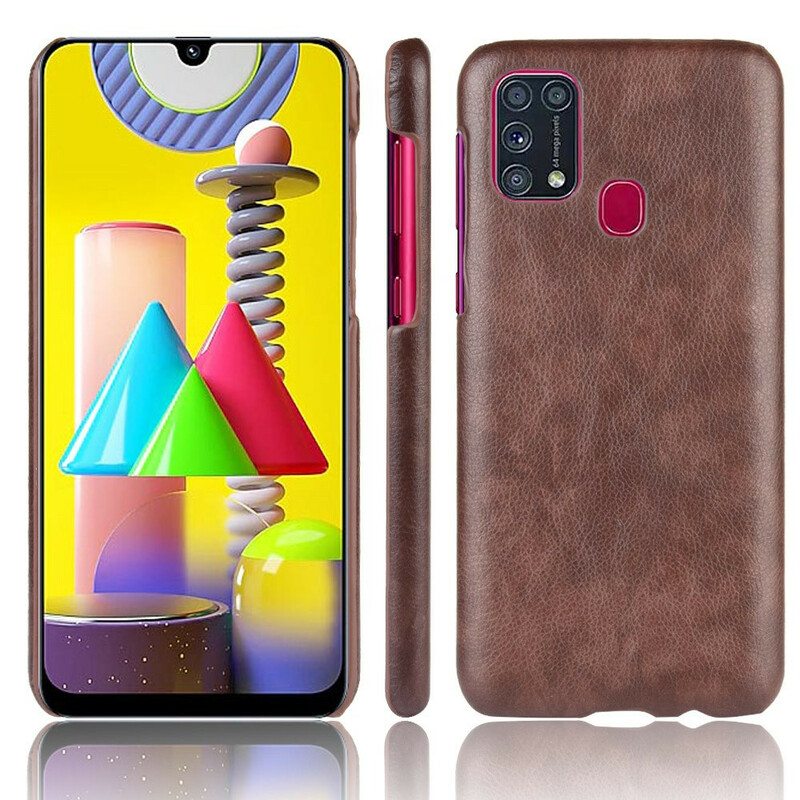 Case Samsung Galaxy M31 Litchi Performance -nahkaefekti