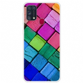 Case Samsung Galaxy M31 Värilliset Kuutiot