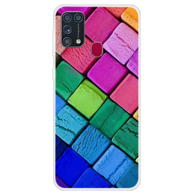 Case Samsung Galaxy M31 Värilliset Kuutiot