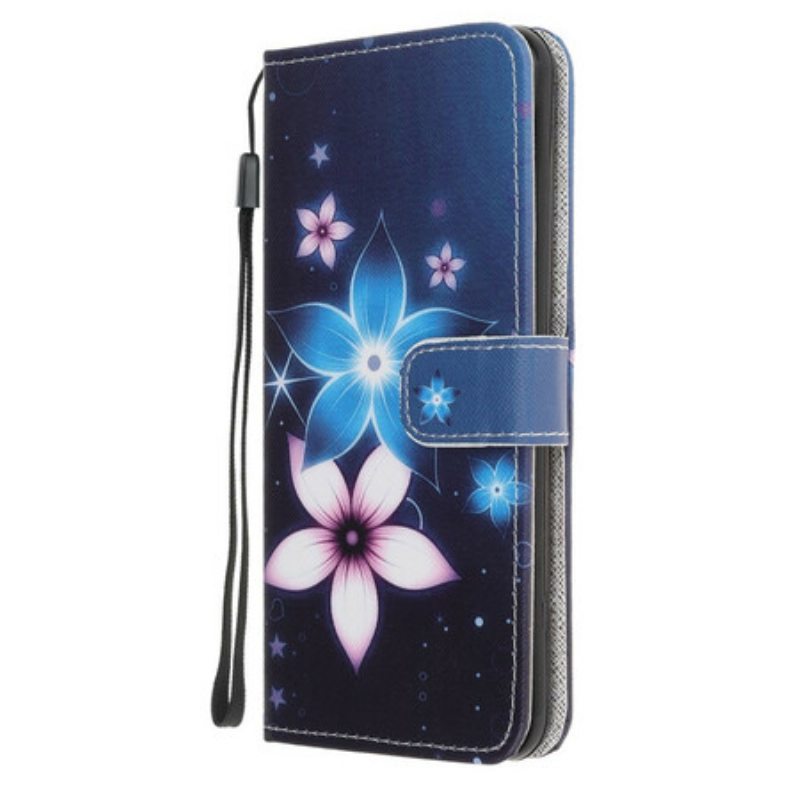 Flip Case Samsung Galaxy M31 Suojaketju Kuori Kuun Hihnan Kukat