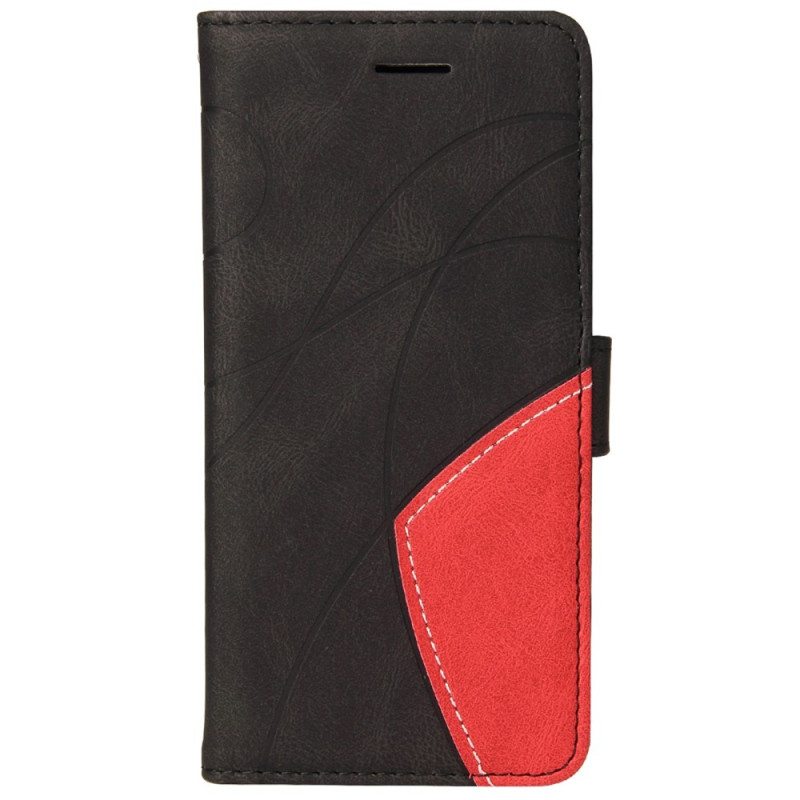 Flip Case Huawei Nova 8i Kaksisävyinen Signature Faux Leather