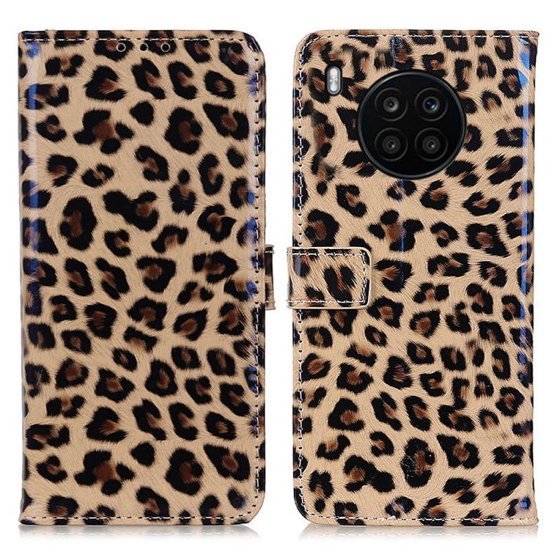 Flip Case Huawei Nova 8i Tavallinen Leopardi