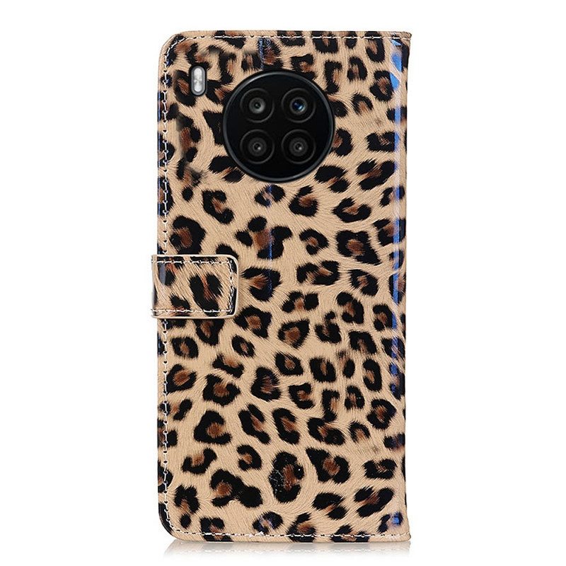 Flip Case Huawei Nova 8i Tavallinen Leopardi