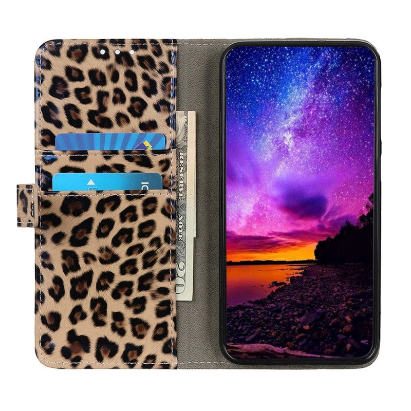 Flip Case Huawei Nova 8i Tavallinen Leopardi