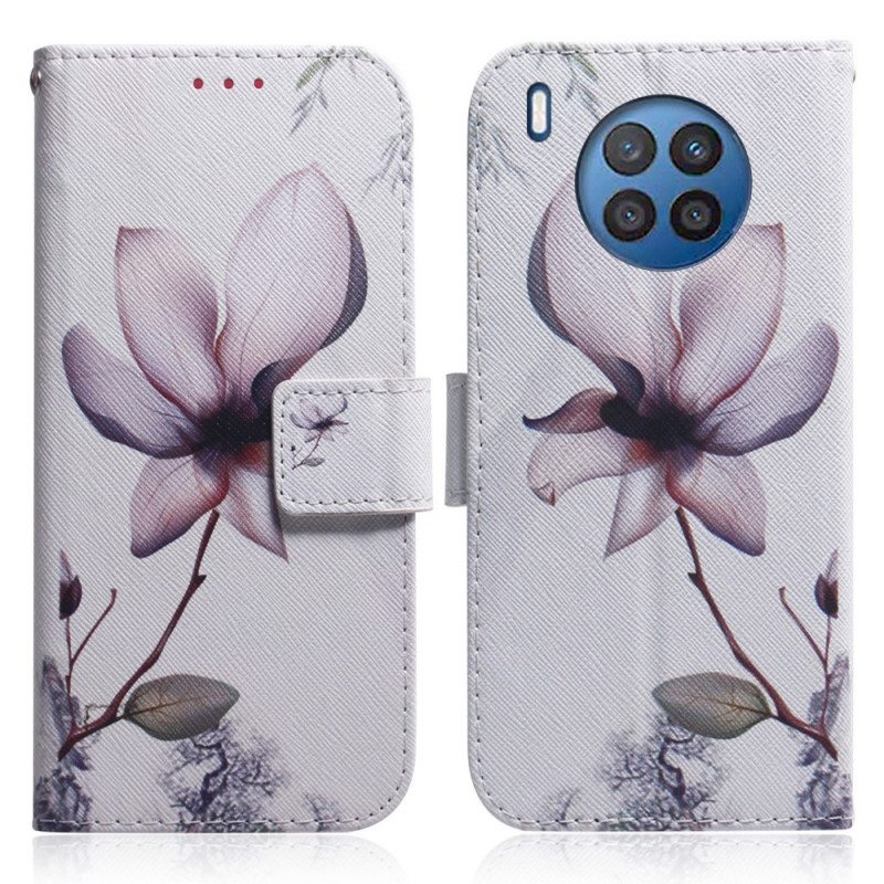 Kotelot Huawei Nova 8i Flower Dusty Pink