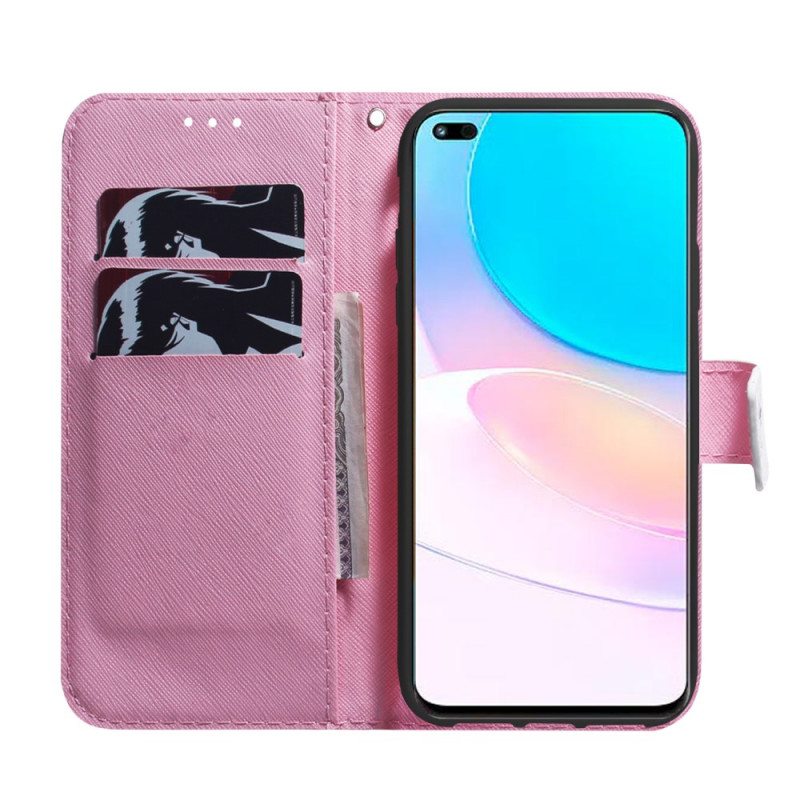 Kotelot Huawei Nova 8i Flower Dusty Pink