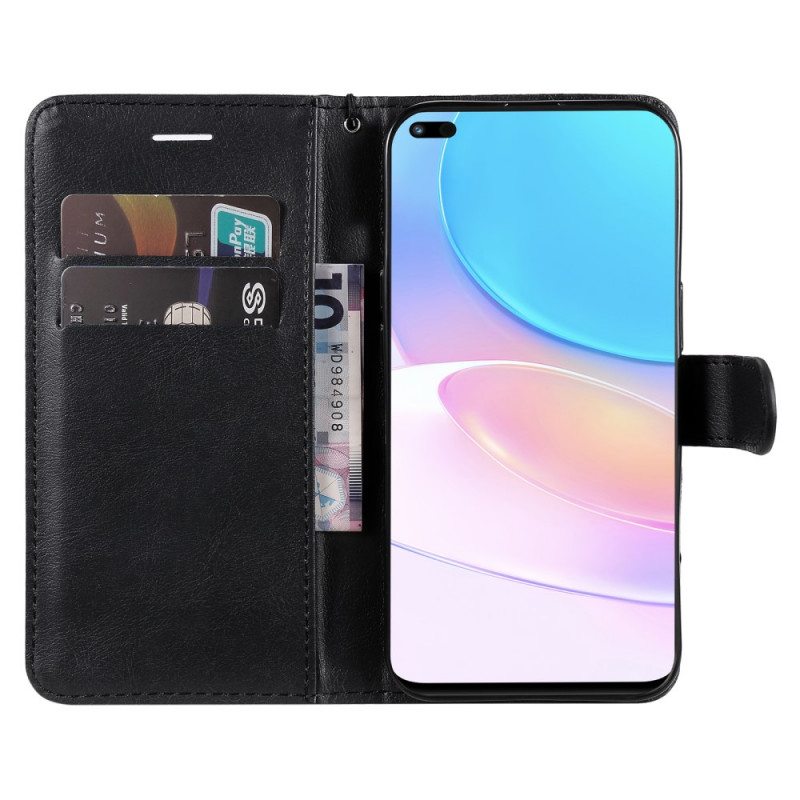 Kotelot Huawei Nova 8i Suojaketju Kuori Strappy Leather Effect