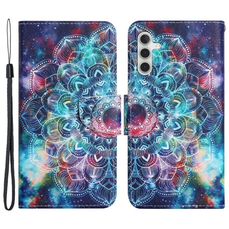 Kotelot Samsung Galaxy A15 5g Tähtitaivas Ja Lanyard Mandala