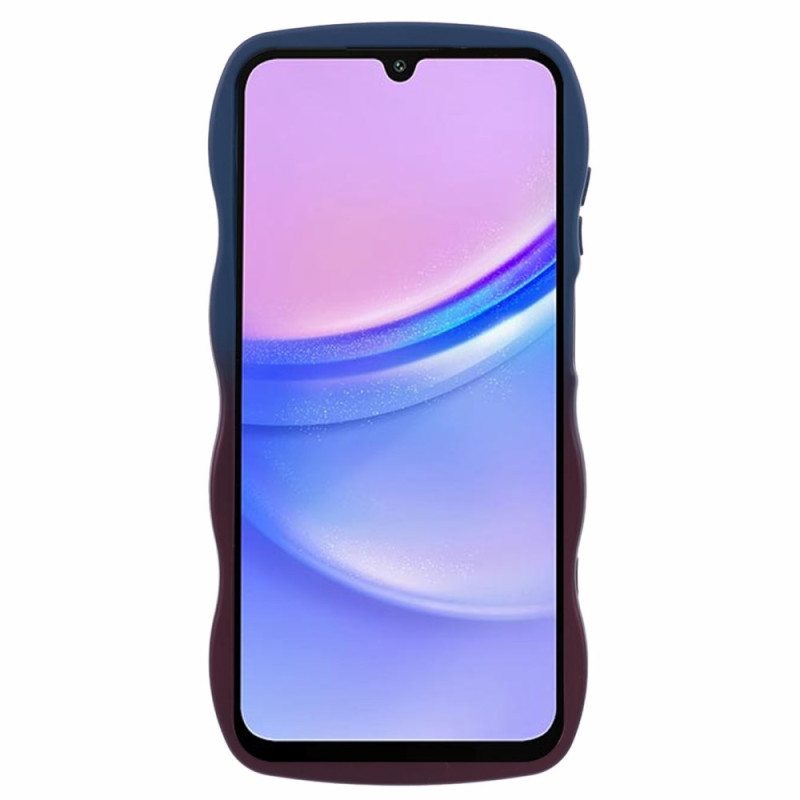 Kuori Samsung Galaxy A15 5g Kaksisävyinen Aaltoileva Silikoni Suojakuori