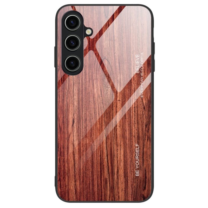 Kuori Samsung Galaxy A15 5g Tempered Glass Wood Design