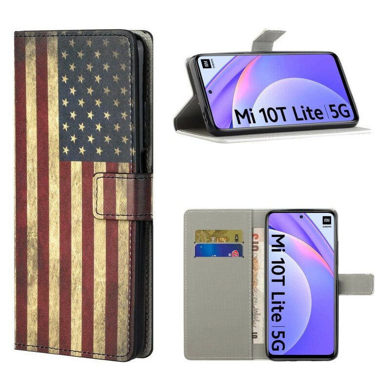 Flip Case Xiaomi Redmi Note 9 Pro 5G Amerikan Lippu