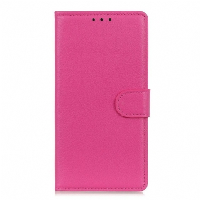 Flip Case Xiaomi Redmi Note 9 Pro 5G Litsi-nahkaefekti