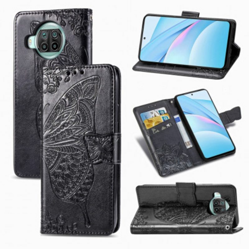 Flip Case Xiaomi Redmi Note 9 Pro 5G Puolikkaat Perhoset