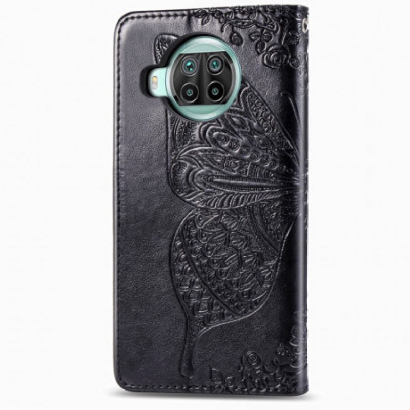 Flip Case Xiaomi Redmi Note 9 Pro 5G Puolikkaat Perhoset