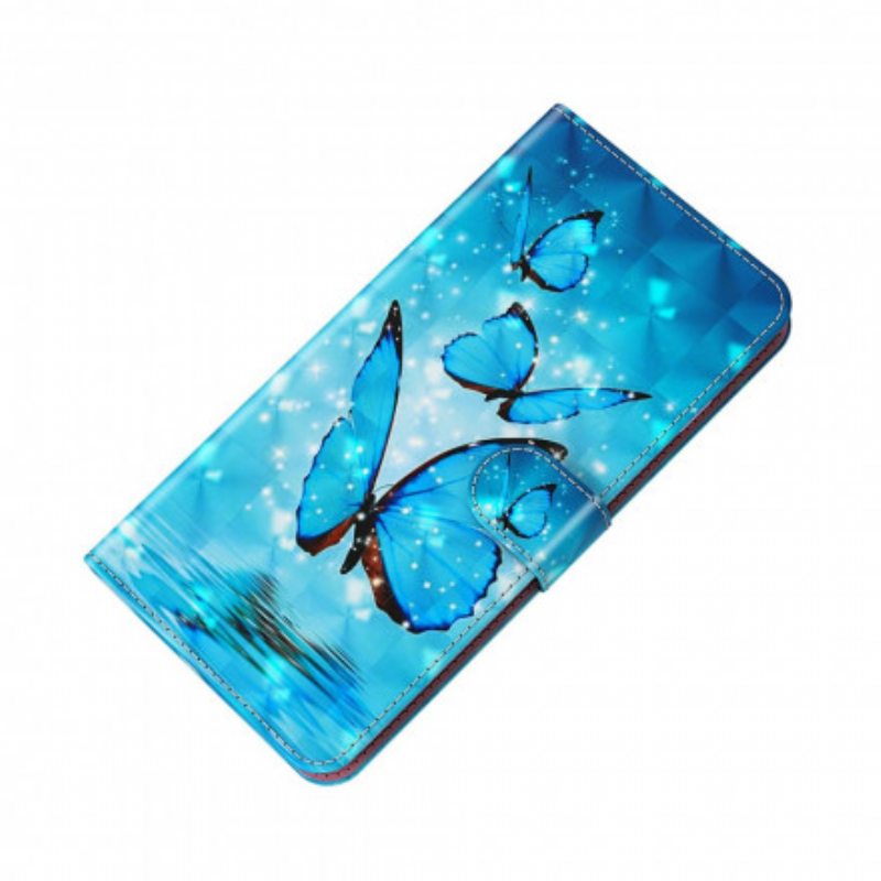 Kotelot Xiaomi Redmi Note 9 Pro 5G Light Spot Flying Blue Perhoset