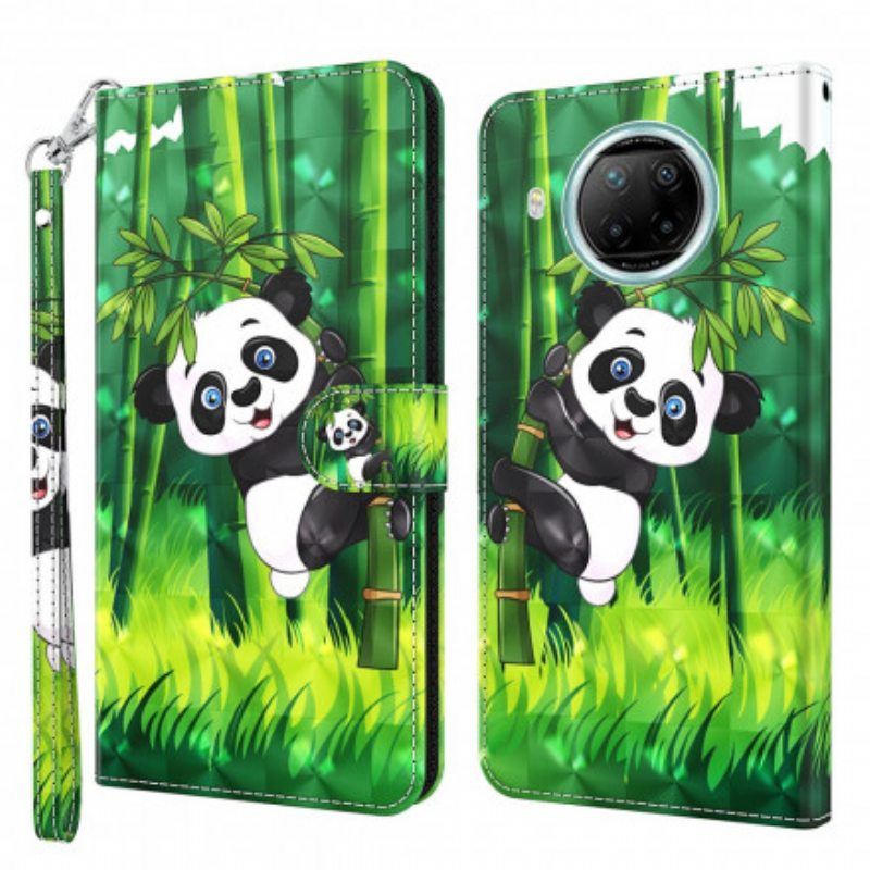 Kotelot Xiaomi Redmi Note 9 Pro 5G Light Spot Panda Ja Bambu