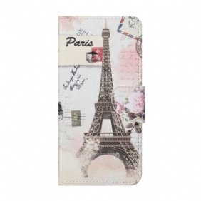 Kotelot Xiaomi Redmi Note 9 Pro 5G Retro Eiffel-torni