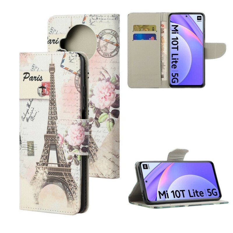 Kotelot Xiaomi Redmi Note 9 Pro 5G Retro Eiffel-torni