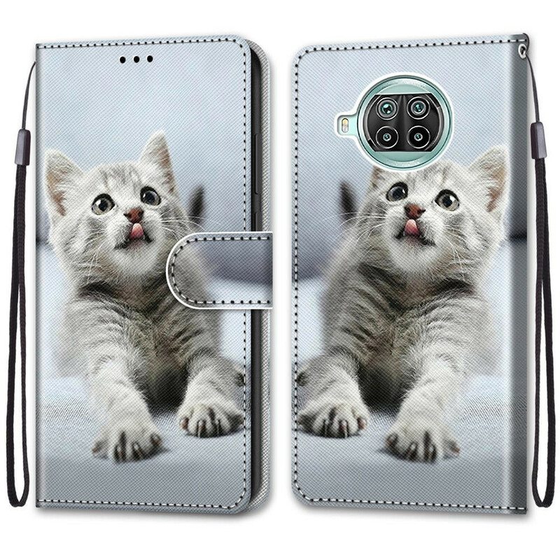 Kotelot Xiaomi Redmi Note 9 Pro 5G Suojaketju Kuori Strappy Kitten