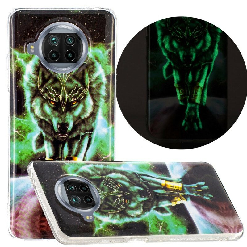 Kuori Xiaomi Redmi Note 9 Pro 5G Fluoresoiva Wolf-sarja