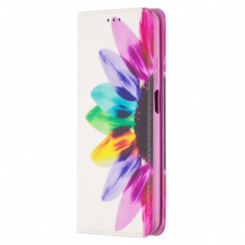 Puhelinkuoret Xiaomi Redmi Note 9 Pro 5G Kotelot Flip Akvarelli Kukka