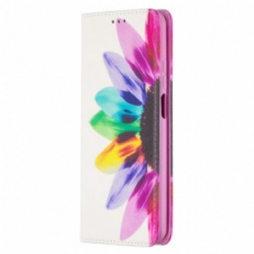 Puhelinkuoret Xiaomi Redmi Note 9 Pro 5G Kotelot Flip Akvarelli Kukka