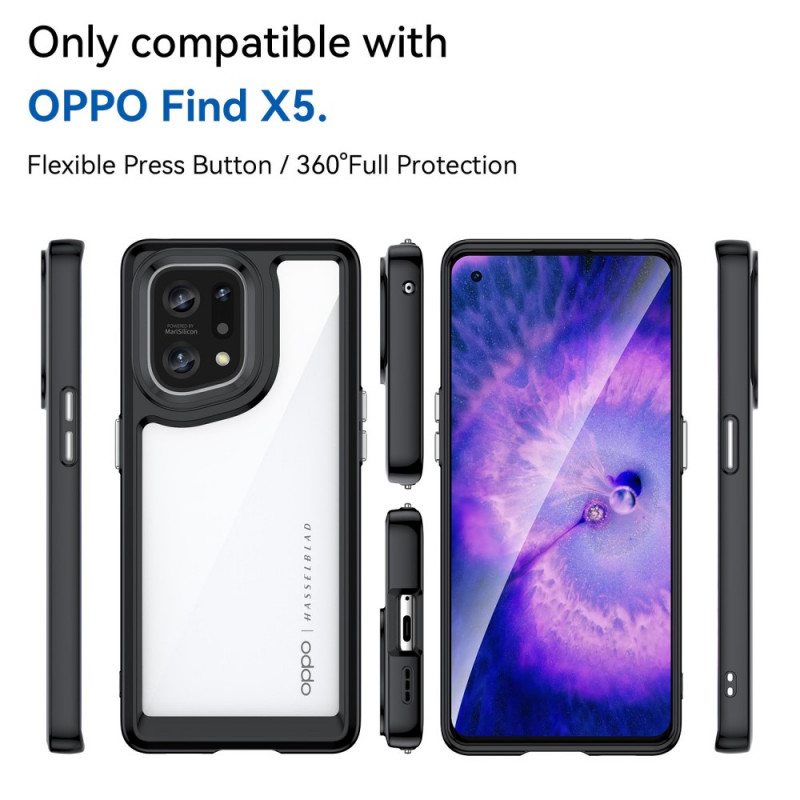 Case Oppo Find X5 Hybridiväriset Reunat