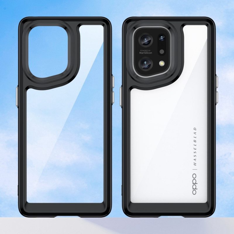 Case Oppo Find X5 Hybridiväriset Reunat